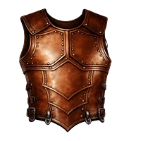 Rugged Tanned Leather Breastplate